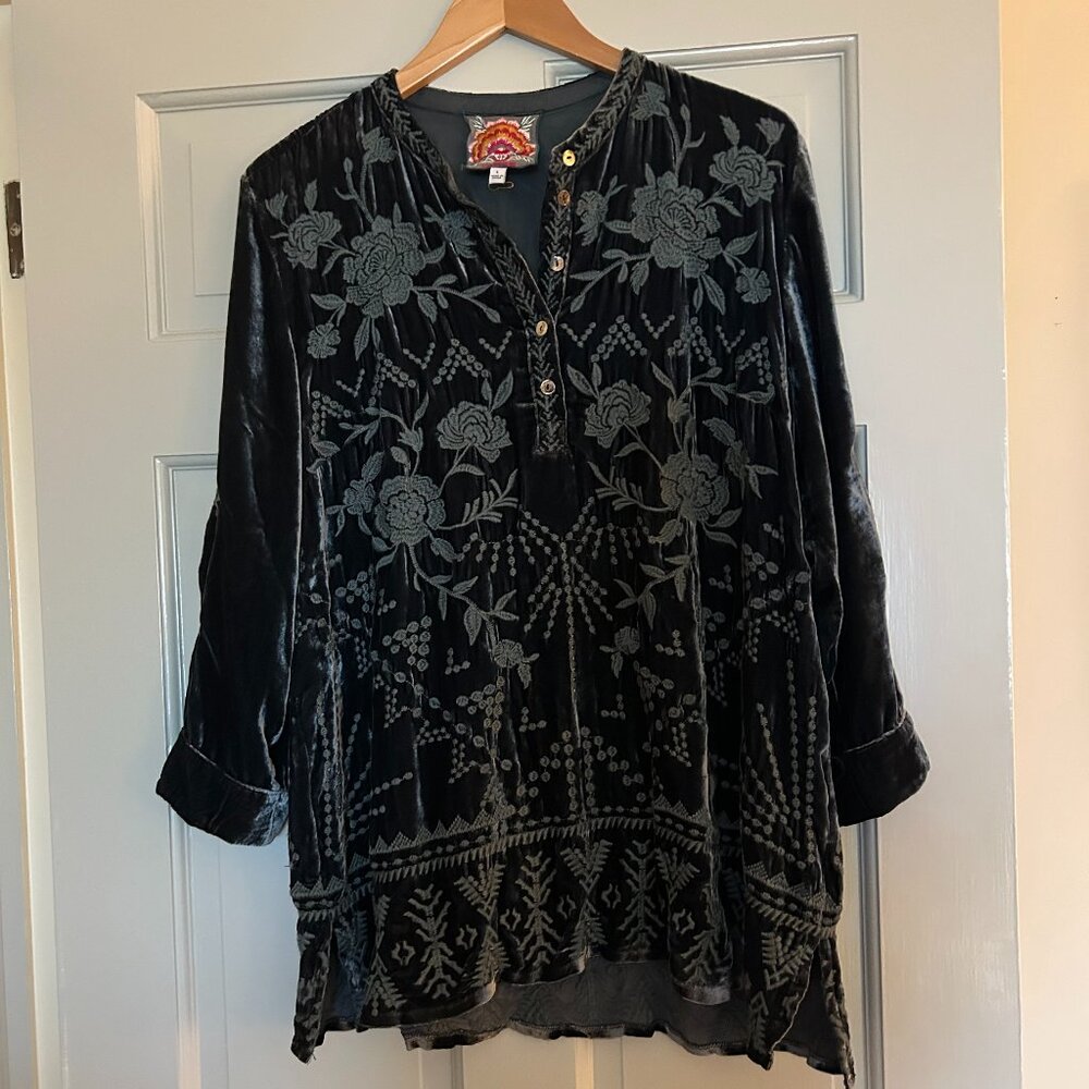 Johnny Was velvet tunic